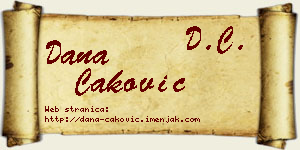Dana Caković vizit kartica